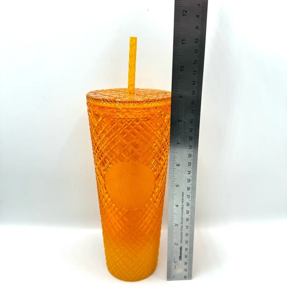 Starbucks Orange Mango Ombre Jeweled Venti Tumbler Cold Cup 24 oz